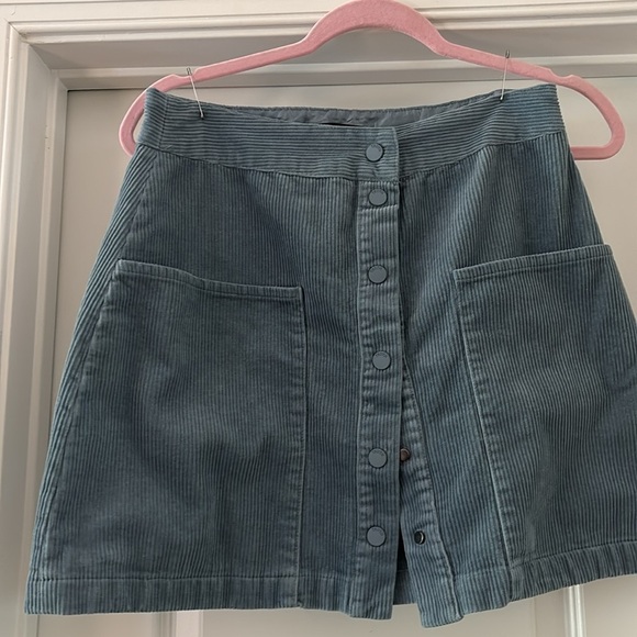 Blue Corduroy Snap-Front Skirt TRUTH BY REPUBLIC Size 6 - Picture 2 of 15